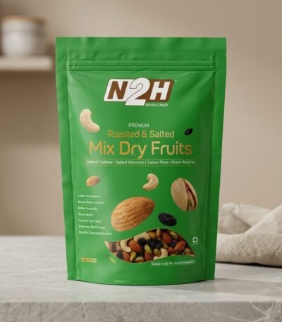 Roasted salted mixed dry fruits 200g – healthy nut mix online India – N2H