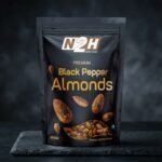 BLACK PEPPER ALMONDS 200gms