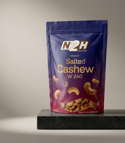 Roasted salted cashew W240 200g – premium kaju snack online India – N2H