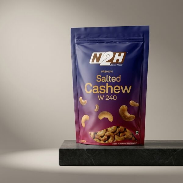 Roasted salted cashew W240 200g – premium kaju snack online India – N2H